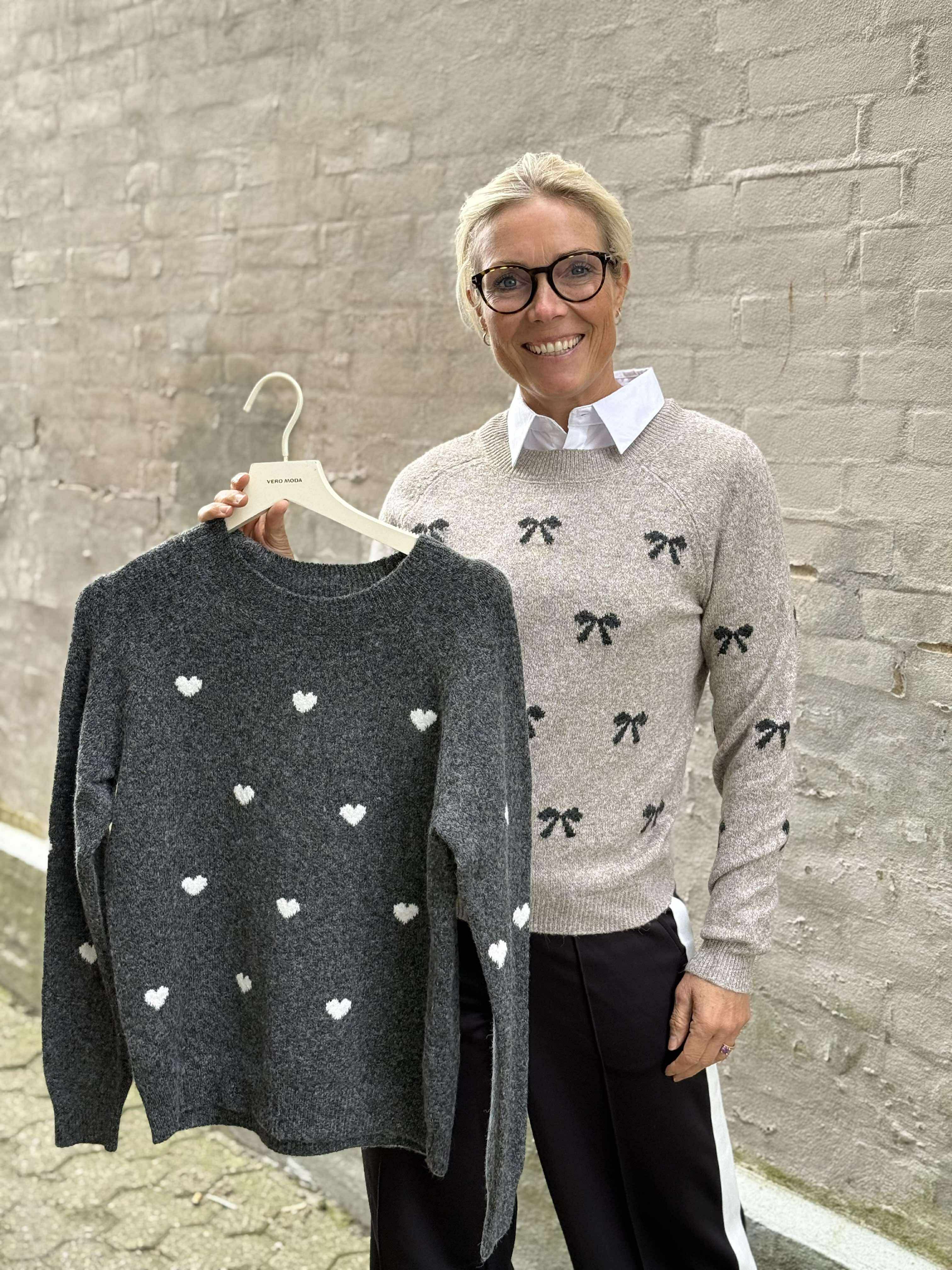 VMDOFFY Pullover - Dark Grey Melange